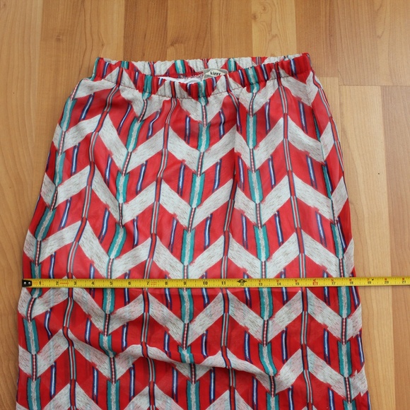 Kirra Maxi Skirt Sz S Aztec Semi-sheer Chevron - Picture 5 of 8